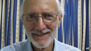 Alan Gross at Finlay military hospital in Havana, Cuba 27 November 2012