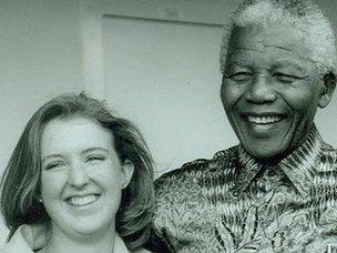 Jennifer Smit with Nelson Mandela