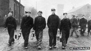 Bevin boys at the Prince of Wales colliery during World War 2