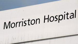 Morriston Hospital sign