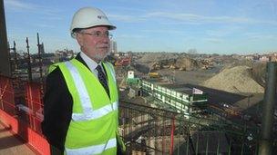 Newcastle University vice chancellor Professor Chris Brink at the site