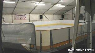 The 'ice' rink at the Winter Wonderland