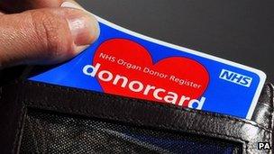 Donor card