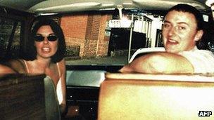 Joanne Lees and Peter Falconio in their camper van before the attack in July 2001