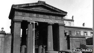 Euston Arch - photographed in 1954