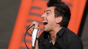 Lostprophets singer Ian Watkins on stage in 2007