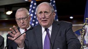 Senate Armed Services Committee Chairman Carl Levin appeared at the Capitol in Washington, DC, on 9 December 2013