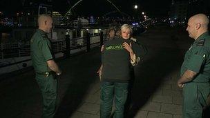 Jeni Anderson and crew from the North West Ambulance Service