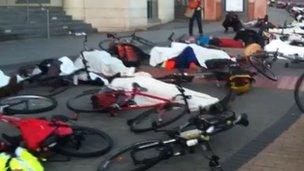 Cycle protest at Vauxhall