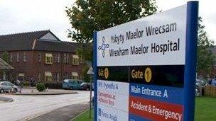 Wrexham Maelor Hospital sign