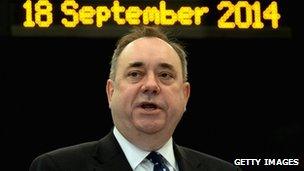 Alex salmond with 18 September date