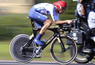 Bradley Wiggins at UCI Road World Championships on September 25, 2013 in Italy