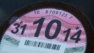 Car tax disc