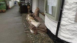 Sandbags in Looe