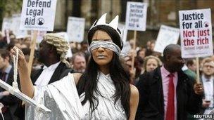 Legal aid protest