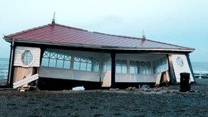 Seafront shelter in Aberystwyth