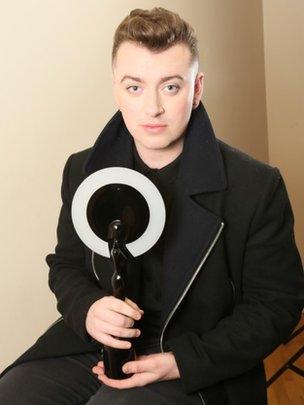 Sam Smith with the Brits Critics' Choice award