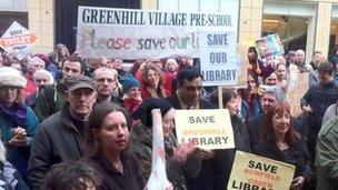 Library supporters in Sheffield