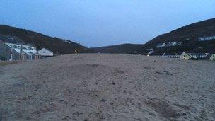 The dunes at Porthtowan beach