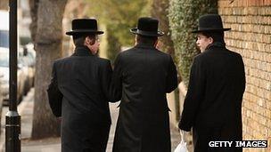 Jewish boys walking