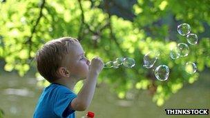 Blowing bubbles