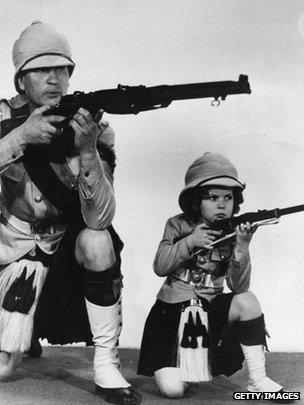 Shirley Temple & Victor McLaglen in Wee Willie Winkie