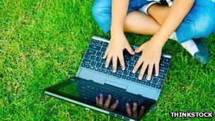 child on laptop