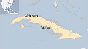 Map of Cuba