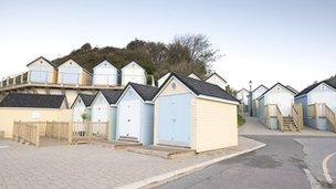 Beach huts in Alum Chine