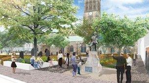 Artist's impression of Cathedral Gardens