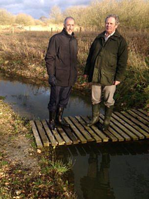 David Nussbaum (left) and John Austen on the young River Nar