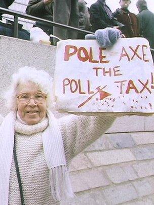 Poll tax protesters