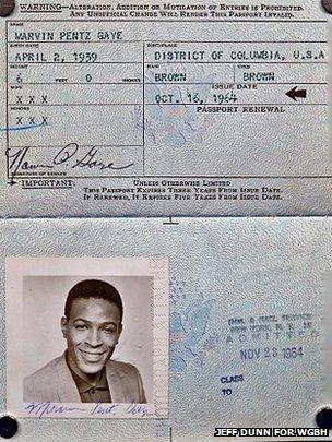 Marvin Gaye's 1964 passport