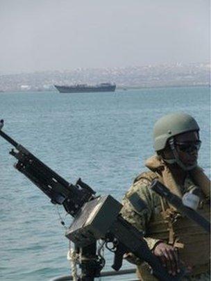 US soldier with large gun