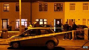 The scene of the shooting in west Dublin