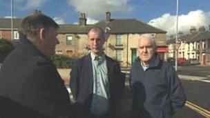 Jack Carr and Steve Wyatt-former Dodworth miners-interviewed by Len Tingle for BBC Look North