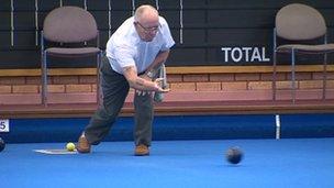 bowler at Belle Vue Park Bowling Club