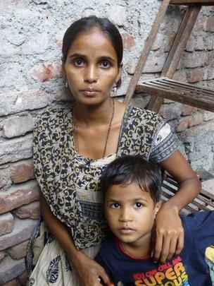 Deepali with her four-year-old son