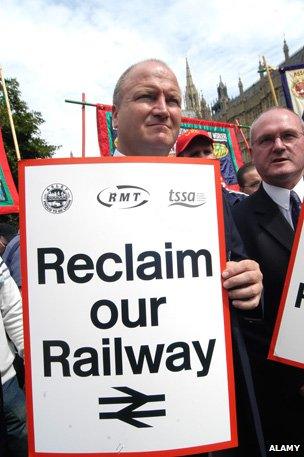 Bob Crow at a lobby of parliament in 2004