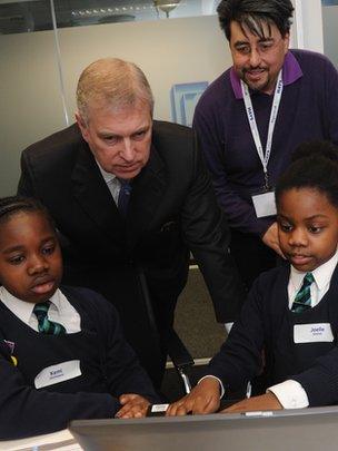 Prince Andrew at CoderDojo event last week