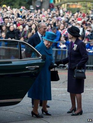 The Queen and Duke of Edinburgh visit Royal Holloway, London University