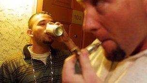 Students drink and smoke marijuana at a Texas hotel during spring break in 2001.