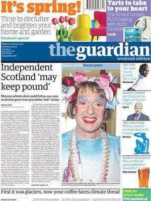 The Guardian front page