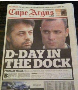 Front page of the Cape Argus