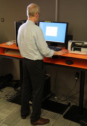 Chris Bowlby at desk