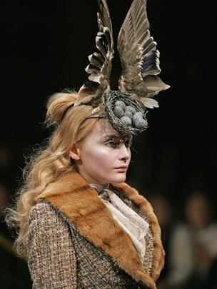 Philip Treacy and Shaun Leane for Alexander McQueen A/W 2006