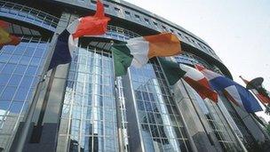 European Parliament building in Brussels