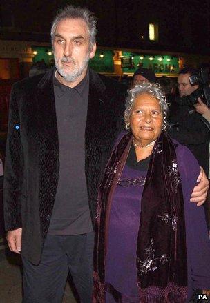 Director Phillip Noyce and author Doris Pilkington arrive for the premiere of their film Rabbit Proof Fence at the Curzon Cinema in central London.