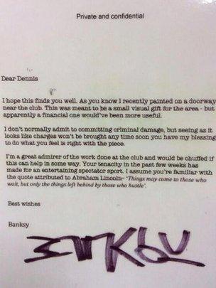 Banksy letter