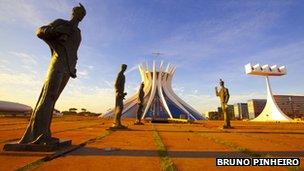 Statues in Brasilia, Brazil